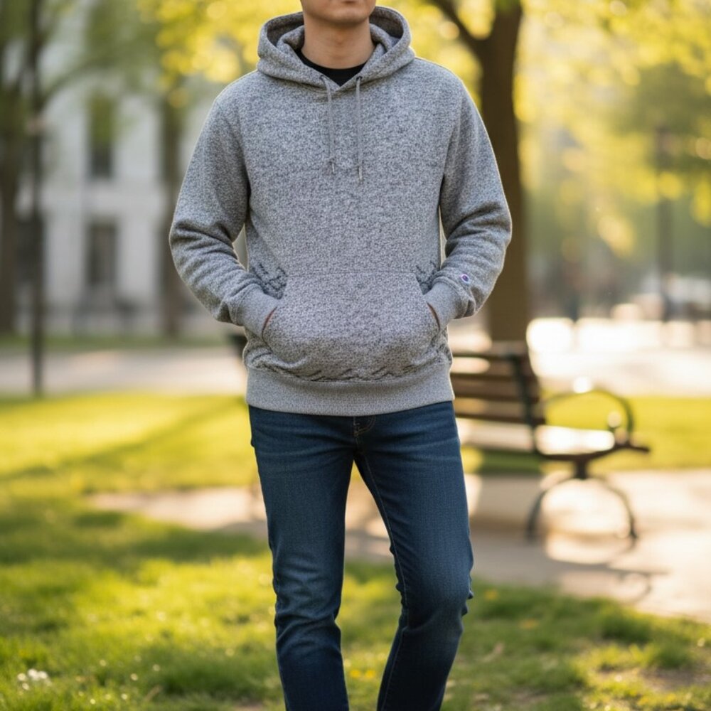 VANS Off the Wall Hoodie Mens Small Pullover Cable Knit Sweater Long Sleeve Gray
